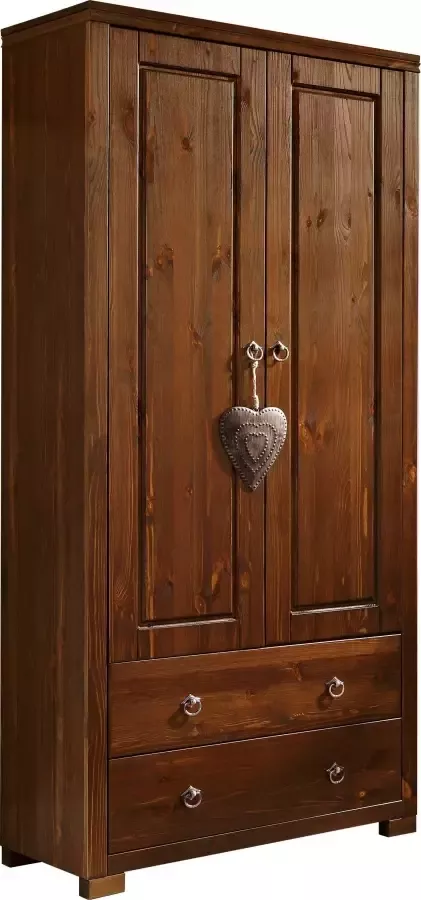 Home affaire Kledingkast Gotland Hoogte 178 cm met houten deuren - Foto 7