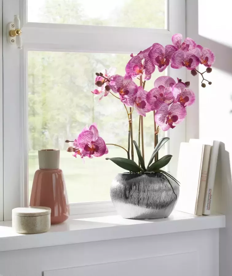 Home affaire Kunstplant Orchidee Kunstorchidee in een pot (1 stuk) - Foto 2