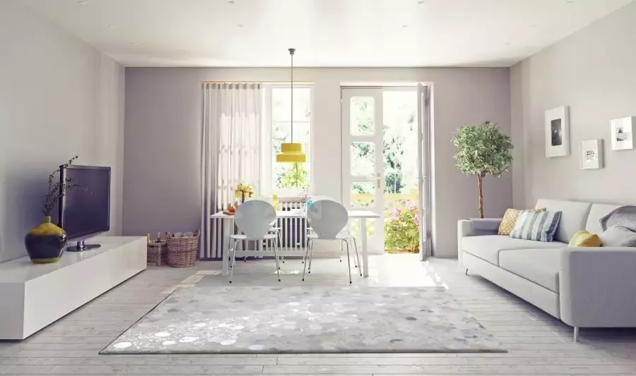 Kayoom Vloerkleed Spark 210 100% leer uniek pluisvrij geschikt voor allergieën & vloerverwarming - Foto 7