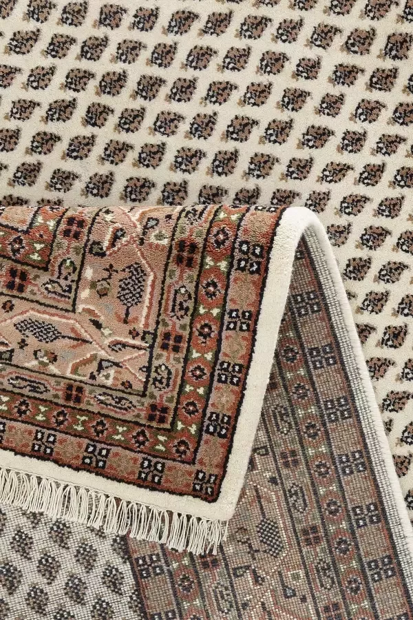 My home Oosters tapijt Levin handgeknoopt zuiver wol met franjes ook als loper woonkamer - Foto 2