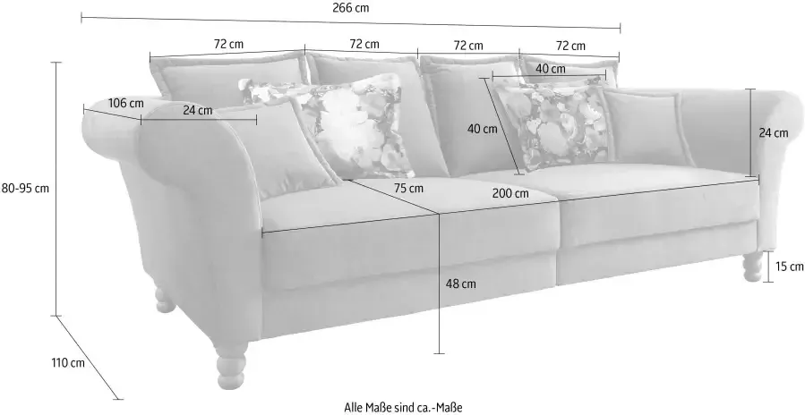 Home affaire Megabank Tassilo Mega Sofa met veel ruimte comfortabel door koudschuim in de zitting