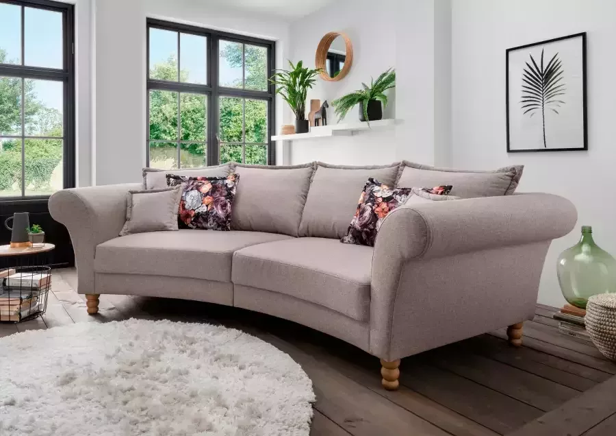 Home affaire Megabank Tassilo gebogen vormentaal comfortabel Mega Sofa breedte 350cm