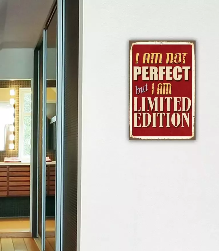 Home affaire Metalen artprint I am not perfect … Uitspraken staalplaat blikplaat Niet perfect