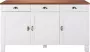 Home affaire Onderkast Oslo 150 cm breed 3 deuren 3 laden van massief grenen metalen grepen landelijke look veel bergruimte - Thumbnail 2