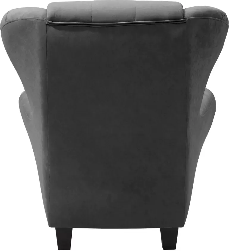 Home affaire Oorfauteuil Alexander incl. hocker met stiksels in vele kleuren (2 stuks) - Foto 5