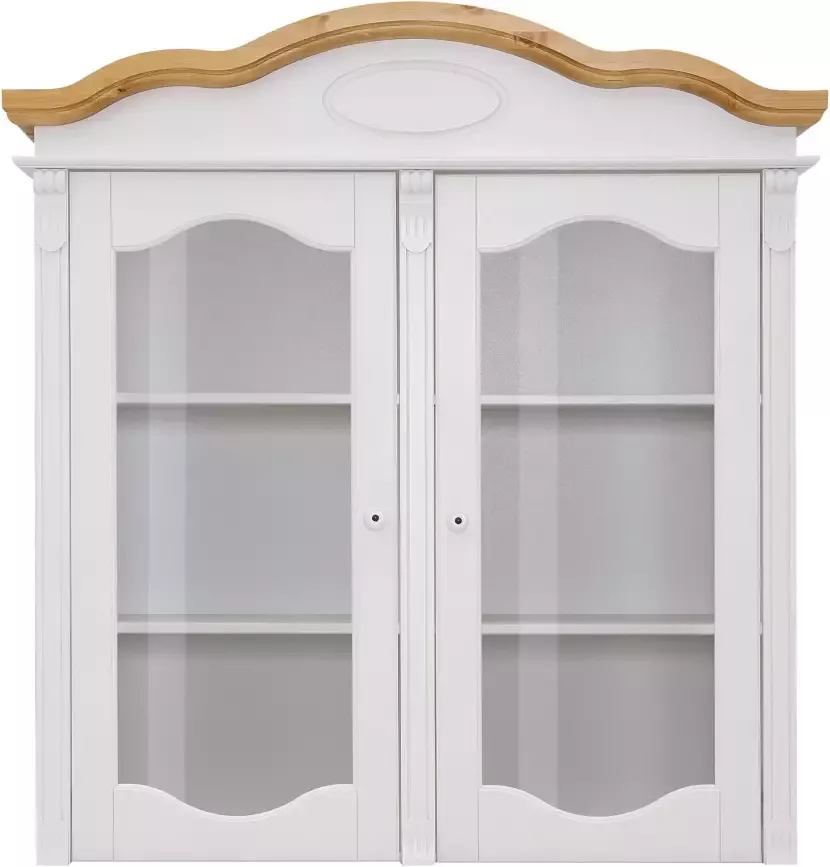 Home affaire Opzetkast TESSIN Vitrinekast breedte 115 cm van massief dennenhout FSC - Foto 3