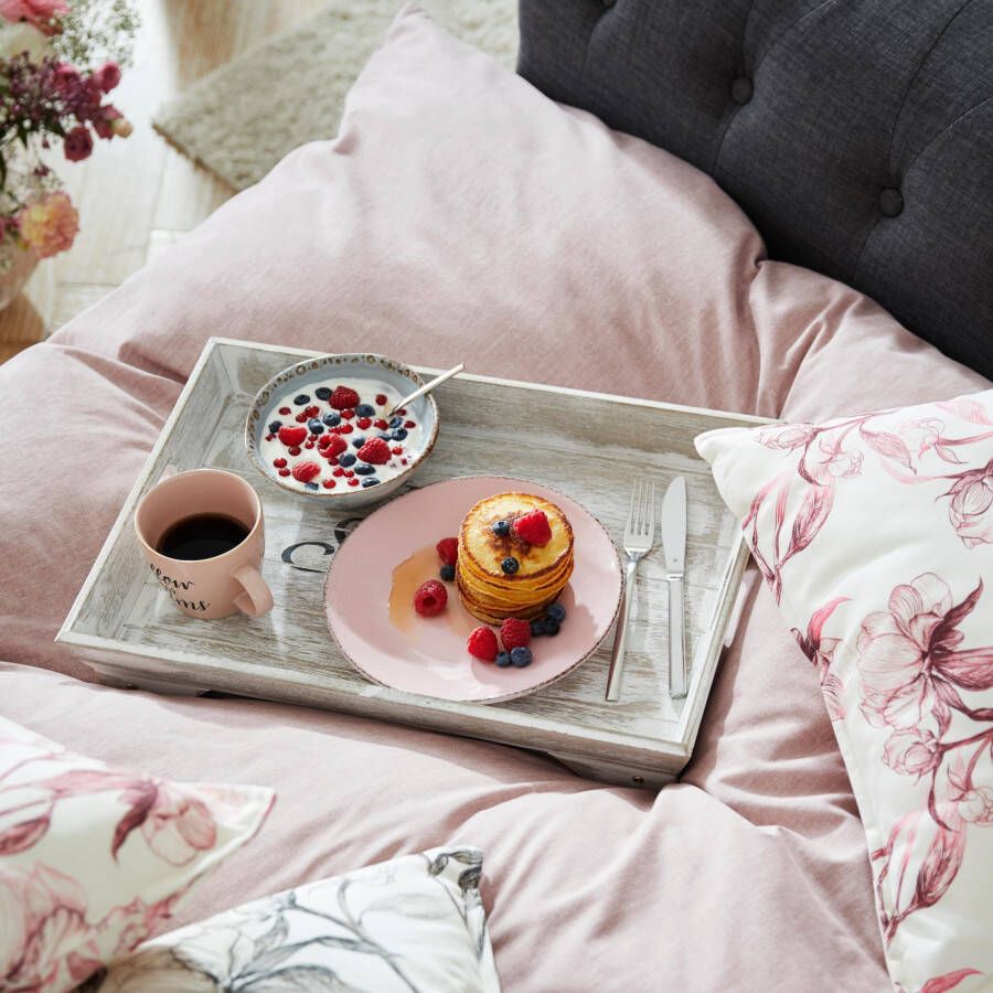 Home affaire Overtrekset Melli Dekbedovertrek van katoen linnen-look in mêlee-look - Foto 2