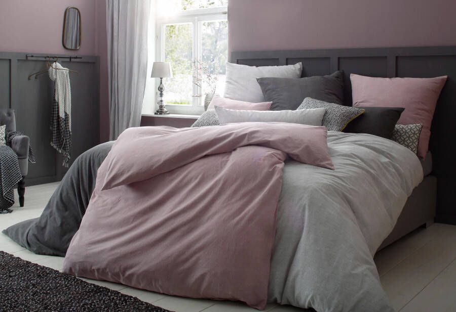 Home affaire Overtrekset Melli Dekbedovertrek van katoen linnen-look in mêlee-look - Foto 8