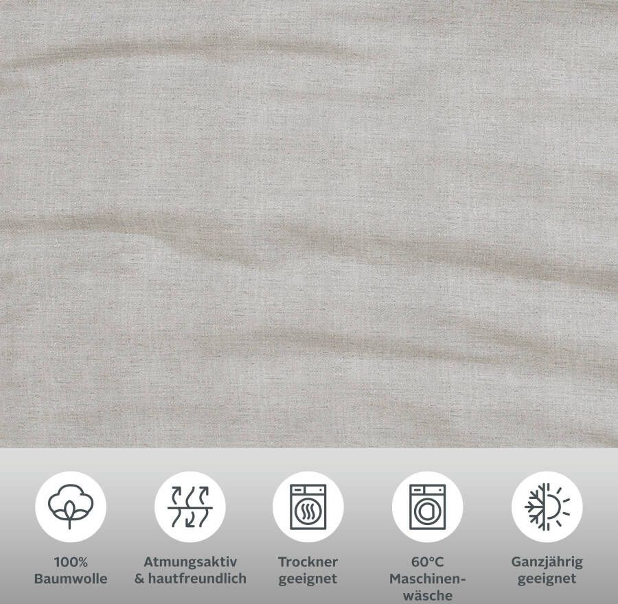 Home affaire Overtrekset Melli Dekbedovertrek van katoen linnen-look in mêlee-look - Foto 7