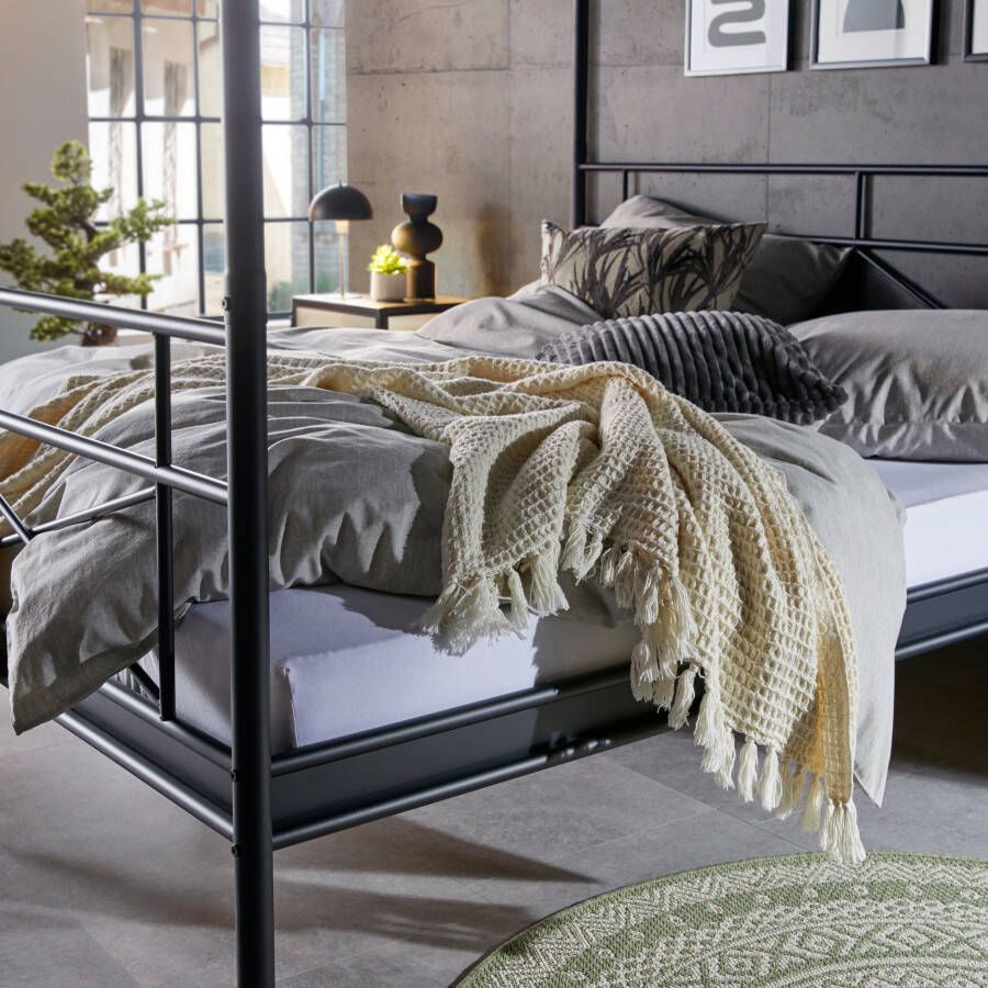 Home affaire Overtrekset Melli Dekbedovertrek van katoen linnen-look in mêlee-look - Foto 5