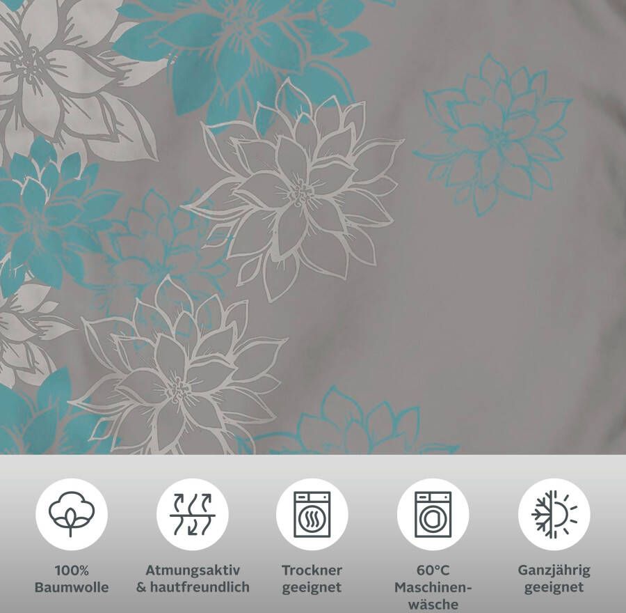 Home affaire Overtrekset Susan in mt. 135x200 of 155x220 cm in verschillende kwaliteiten romantische dekbedovertrek met bloemen (2-delig) - Foto 2