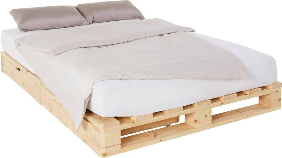 Home affaire Palletbed Alasco gecertificeerd massief hout uit te breiden tot tweepersoons- of familiebed - Foto 4