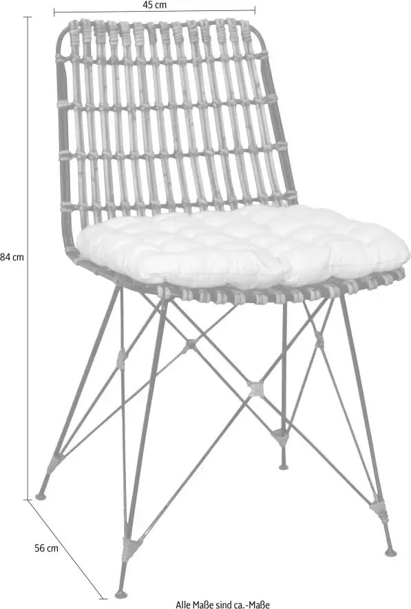 Home affaire Rotanstoel Afm. (bxdxh): 45x56x84 cm