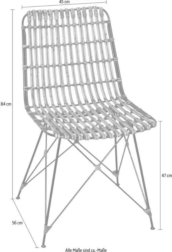 Home affaire Rotanstoel Afm. (bxdxh): 45x56x84 cm - Foto 1