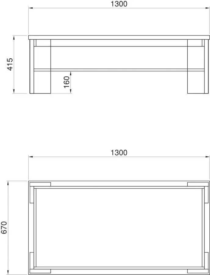 Home affaire Salontafel Orlando Breedte ca. 130 cm - Foto 1