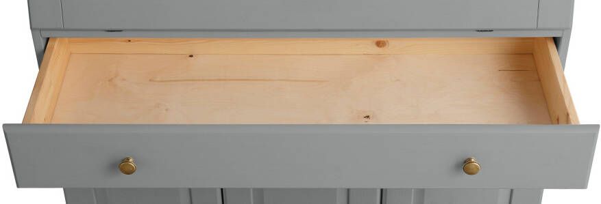 Home affaire Secretaris Rosi Bureau van massief hout met vitrinegedeelte afmetingen 100 x 42 5 x 180 cm - Foto 9