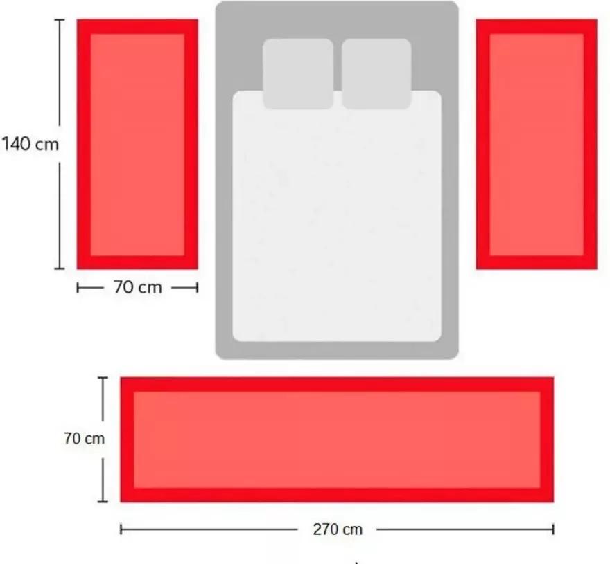 Home affaire Set slaapkamerkleedjes Anesa Gesneden reliëfpatroon slaapkamerkleed 3-delige loperset voor de slaapkamer - Foto 4