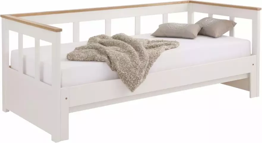 Home affaire Slaapbank "AIRA" Kinderbett Gästebett Skandi- Design Schublade optional Logeerbed met uitschuifbaar tweede ligoppervlak gecertificeerd massief hout - Foto 4