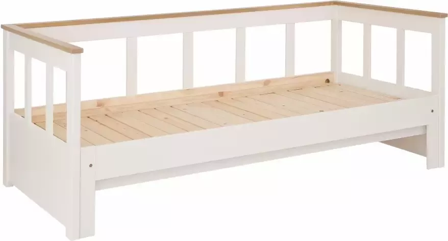 Home affaire Slaapbank "AIRA" Kinderbett Gästebett Skandi- Design Schublade optional Logeerbed met uitschuifbaar tweede ligoppervlak gecertificeerd massief hout - Foto 6