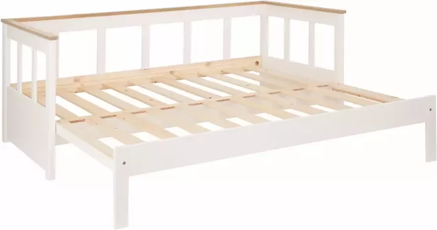 Home affaire Slaapbank "AIRA" Kinderbett Gästebett Skandi- Design Schublade optional Logeerbed met uitschuifbaar tweede ligoppervlak gecertificeerd massief hout - Foto 7