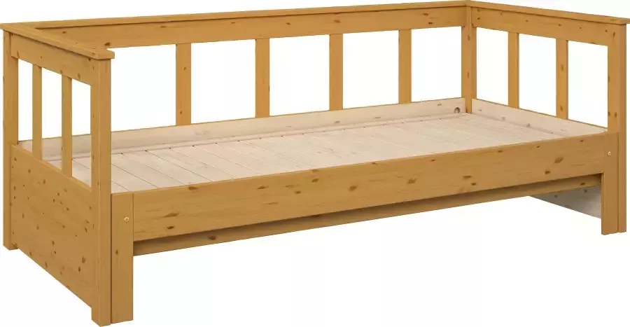 Home affaire Slaapbank "AIRA" Kinderbett Gästebett Skandi- Design Schublade optional Logeerbed met uitschuifbaar tweede ligoppervlak gecertificeerd massief hout - Foto 4