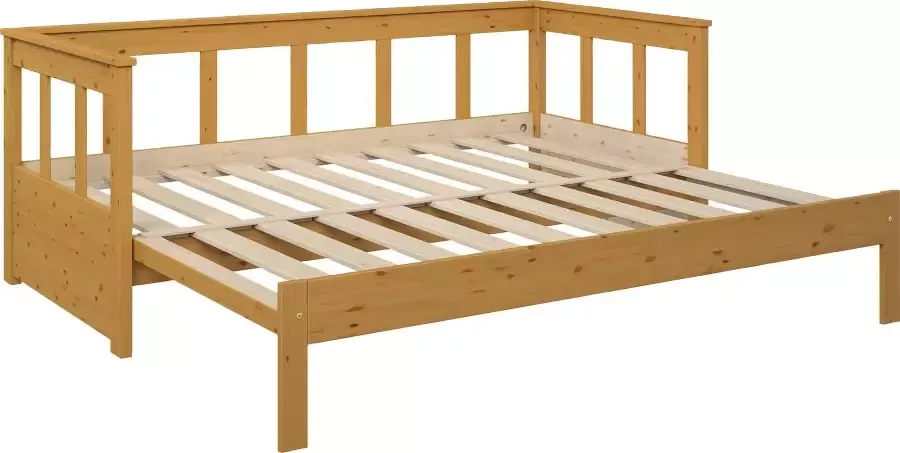 Home affaire Slaapbank "AIRA" Kinderbett Gästebett Skandi- Design Schublade optional Logeerbed met uitschuifbaar tweede ligoppervlak gecertificeerd massief hout - Foto 6