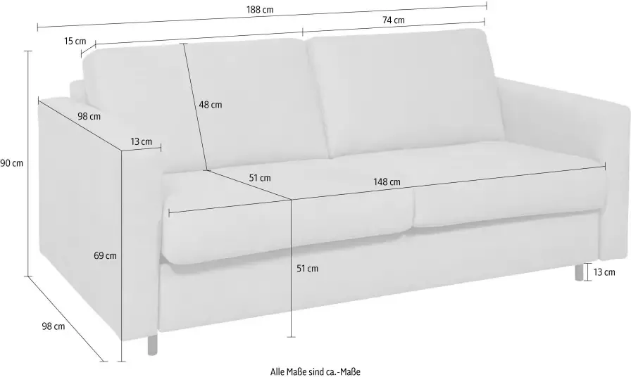 Home affaire Slaapbank Virming Doorslaapfunctie met vering en matras - Foto 2