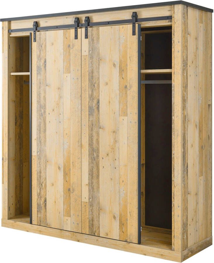 Home affaire Slaapkamerserie Sherwood Ligoppervlak 180 x 200 cm kast 3-deurs 201 cm breed (4-delig) - Foto 3