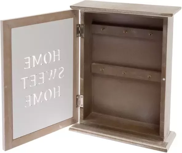 Home affaire Sleutelkastje Home Sweet home wit met 6 haken & opschrift shabby look - Foto 4