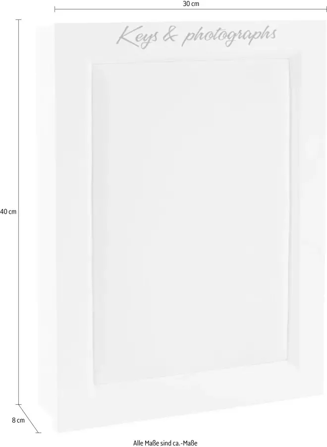 Home affaire Sleutelkastje met linnen kussen voor vastpinnen van foto s en notities - Foto 2