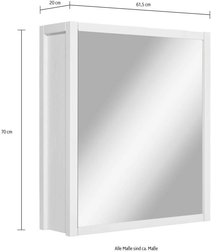 Home affaire Spiegelkast TINA Badkamermeubel spiegel breedte 60 cm massief hout - Foto 5