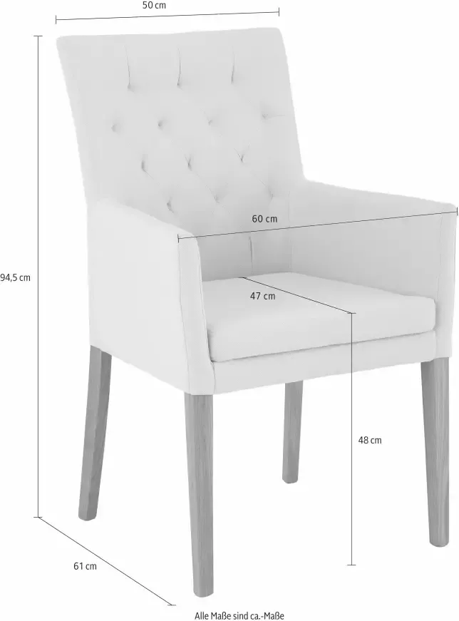 Home affaire Eetkamerstoel Colorado BESTSELLER met massief houten onderstel