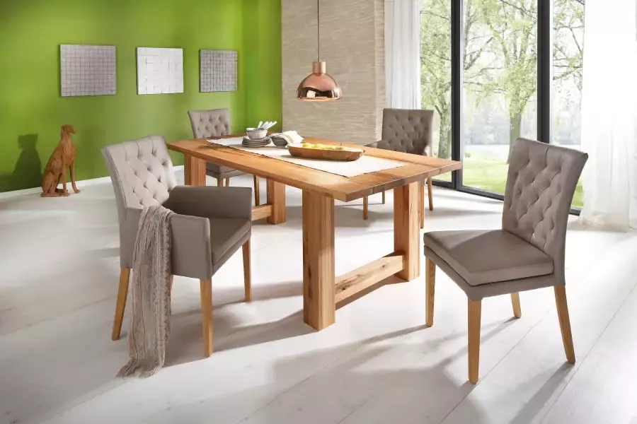 Home affaire Eetkamerstoel Colorado BESTSELLER Polsterstoel Poten in eiken of noten. In set van 2 4 of 6 - Foto 2