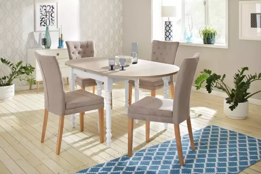 Home affaire Eetkamerstoel Colorado BESTSELLER Polsterstoel Poten in eiken of noten. In set van 2 4 of 6 - Foto 3