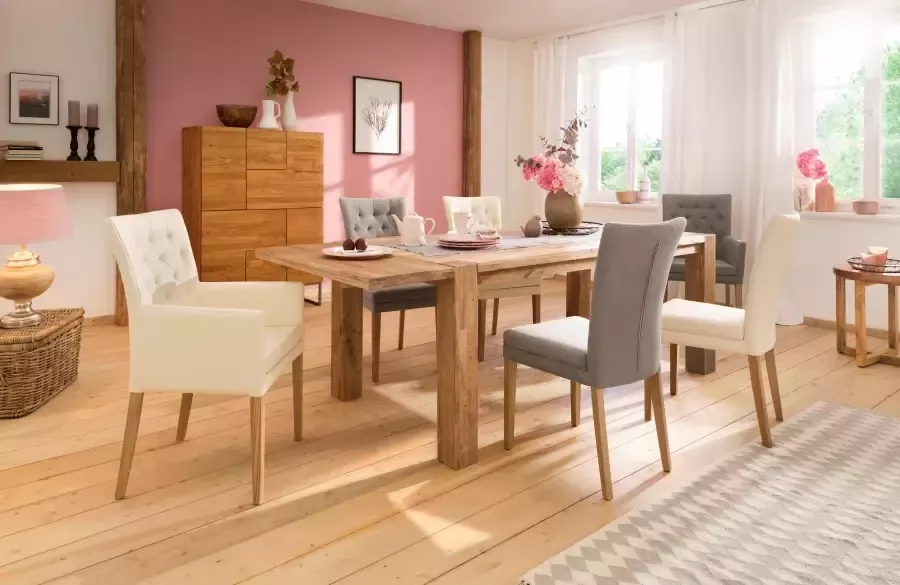 Home affaire Eetkamerstoel Colorado BESTSELLER Polsterstoel Poten in eiken of noten. In set van 2 4 of 6 - Foto 7