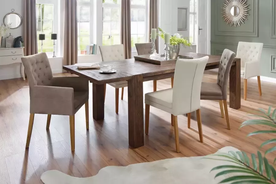 Home affaire Eetkamerstoel Colorado BESTSELLER Polsterstoel Poten in eiken of noten. In set van 2 4 of 6 - Foto 4