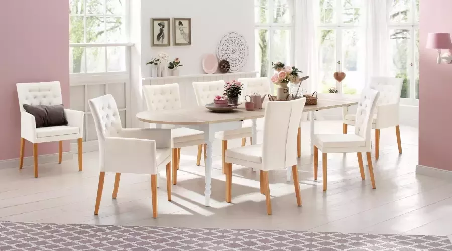 Home affaire Eetkamerstoel Colorado BESTSELLER Polsterstoel Poten in eiken of noten. In set van 2 4 of 6 - Foto 6