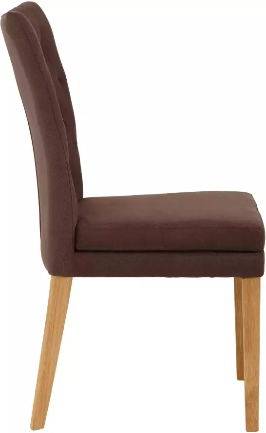 Home affaire Eetkamerstoel Colorado BESTSELLER Polsterstoel Poten in eiken of noten. In set van 2 4 of 6 - Foto 5