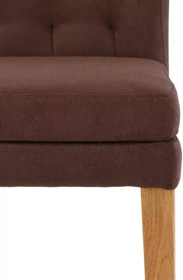 Home affaire Eetkamerstoel Colorado BESTSELLER Polsterstoel Poten in eiken of noten. In set van 2 4 of 6 - Foto 4