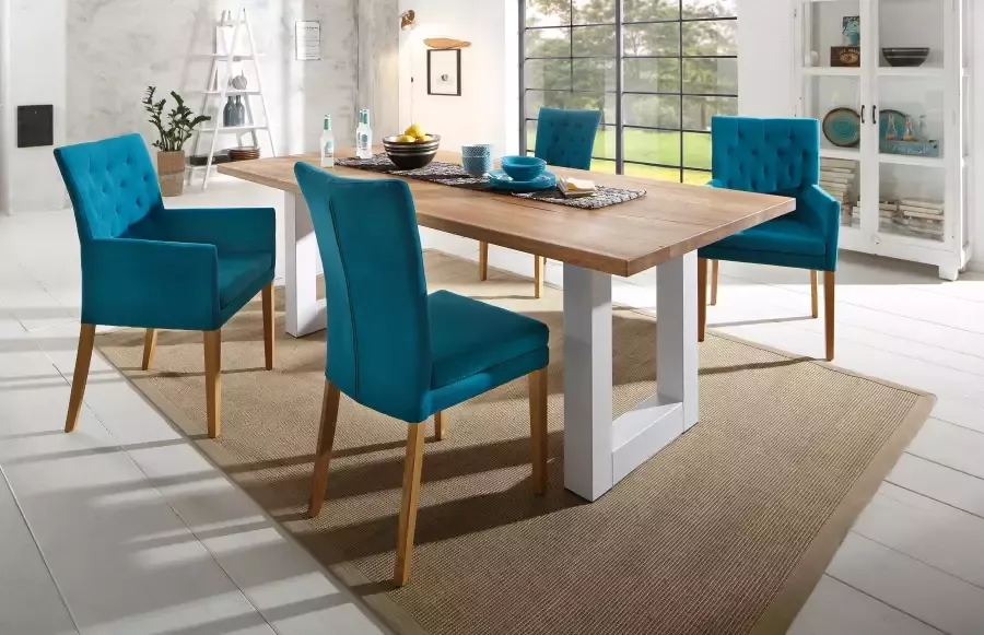 Home affaire Eetkamerstoel Colorado BESTSELLER Polsterstoel Poten in eiken of noten. In set van 2 4 of 6 - Foto 9