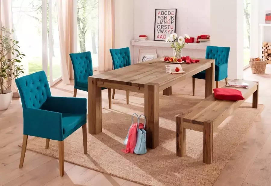 Home affaire Eetkamerstoel Colorado BESTSELLER Polsterstoel Poten in eiken of noten. In set van 2 4 of 6 - Foto 3