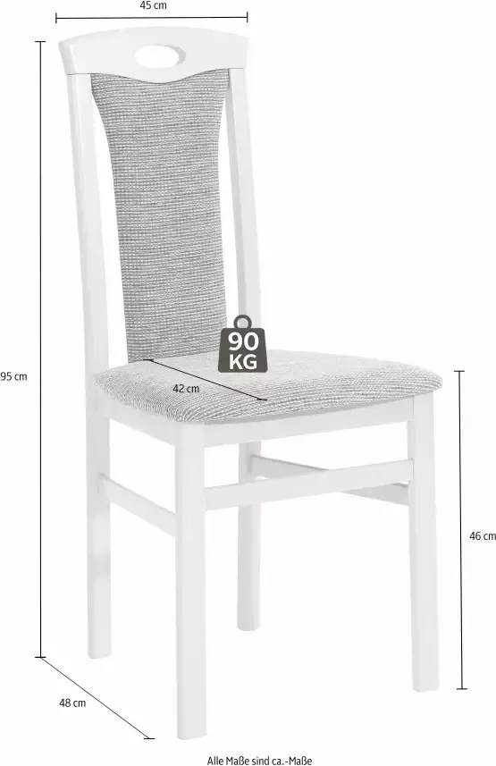 Home affaire Stoel met 4 poten Kasia (set 2 stuks) - Foto 3