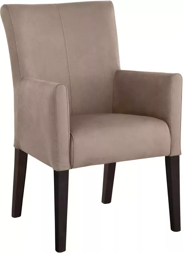 Home affaire Eetkamerstoel King Gestoffeerde stoel fauteuil massief houten frame