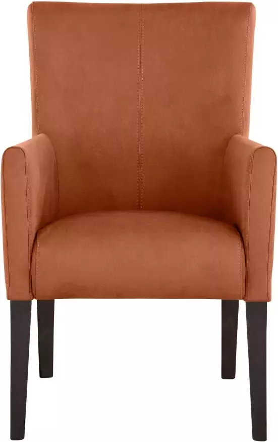 Home affaire Eetkamerstoel King Gestoffeerde stoel fauteuil massief houten frame - Foto 3