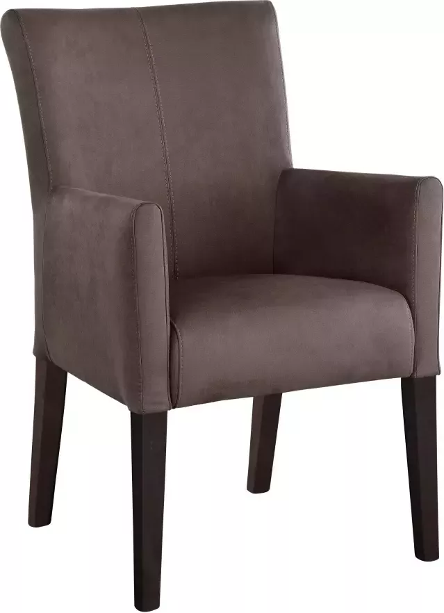 Home affaire Eetkamerstoel King Gestoffeerde stoel fauteuil massief houten frame