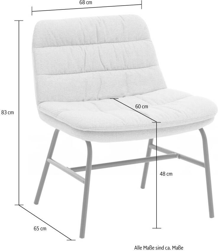 Home affaire Stoel Peter moderne stoel met een breed en diep zitoppervlak (set 2 stuks) - Foto 2