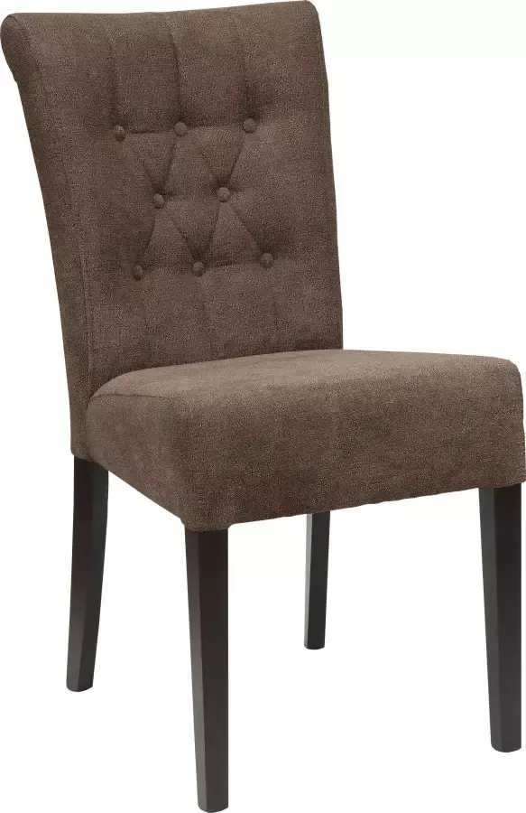 Home affaire Eetkamerstoel Queen Gestoffeerde stoel met knoopdetails set van 2 4 of 6 - Foto 3