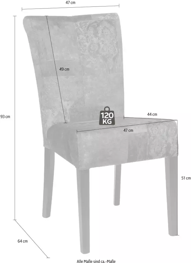 Home affaire Eetkamerstoel Queen Gestoffeerde stoel met knoopdetails set van 2 4 of 6