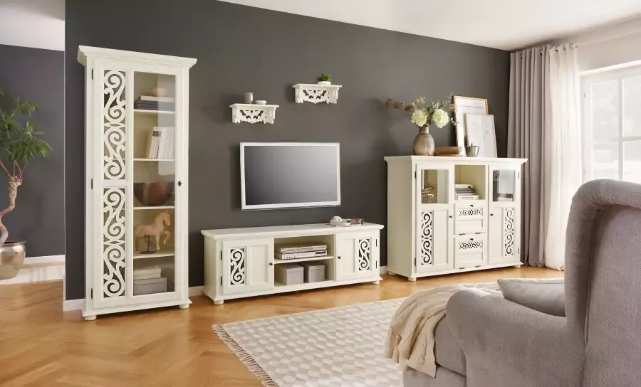 Home affaire Tv-meubel Arabeske met mooi decoratief freeswerk op de deurfronten breedte 160 cm - Foto 7