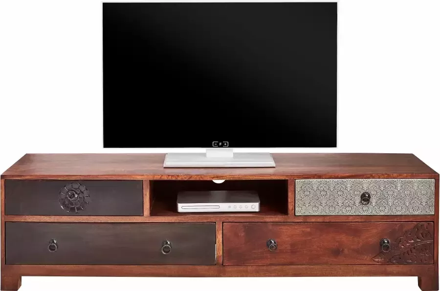 Home affaire Tv-meubel Breedte 150 cm met voorkanten van metaal - Foto 4